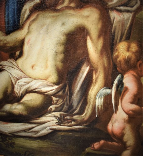 Antiquités - Lamentation over Christ , Italian school of the 17th century